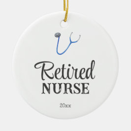 Simple Stethoscope Retired Nurse Keramik Ornament