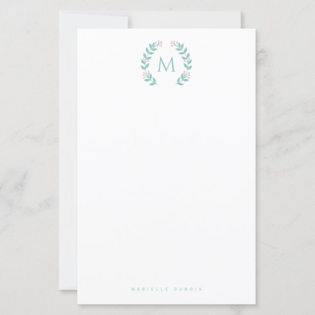 Simple Styled Monogram stationary (Vorderseite)