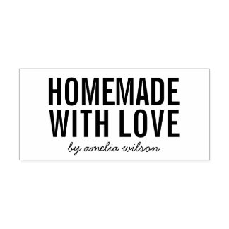 Simple Stylish Personalize Homemade with Love Permastempel