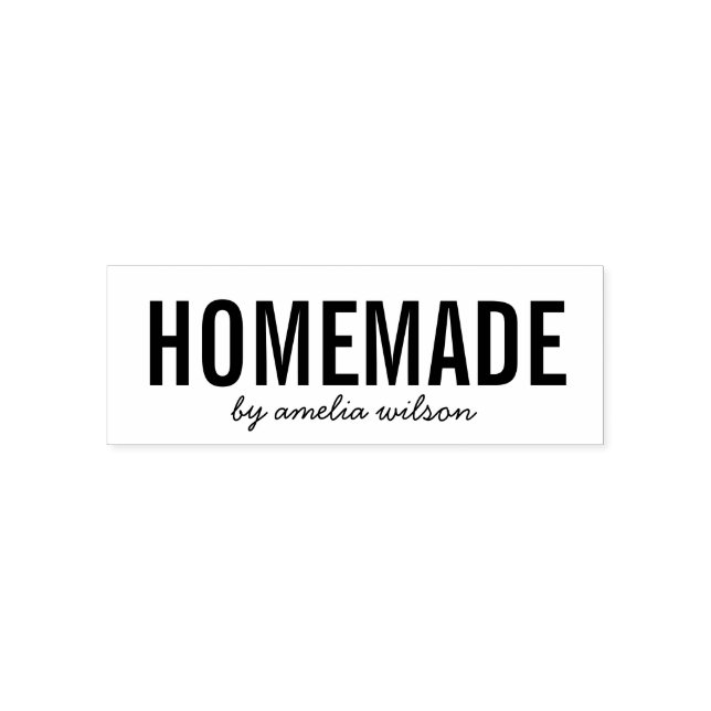Simple Stylish Personalize with Name Homemade Permastempel (Design)