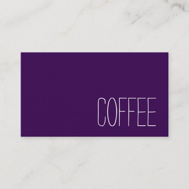 Simple Stymie Word Dark Loyalty Coffee Punch-Card Treuekarte (Vorderseite)