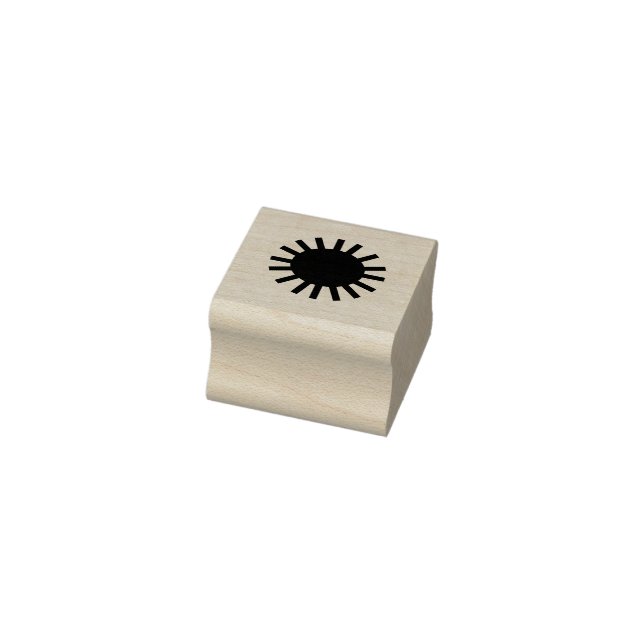 Simple Sun Silhouette Kontur Holzkunst Briefmarke Gummistempel (Stempel)