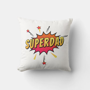 Simple Superdad Comique Retro Pop Art   Coussin dé