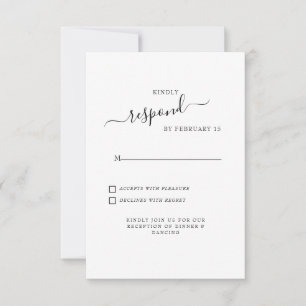 Simple Swash Blanc Mariage RSVP