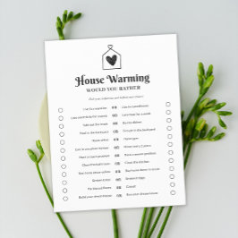 Simple Sweet Heart House Erwärmung Party Game