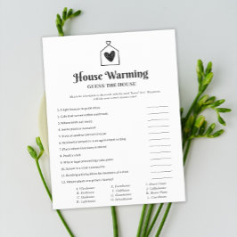 Simple Sweet Heart House Erwärmung Party Game