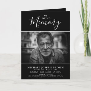 Simple Sympathie Photo Funéraire Programme