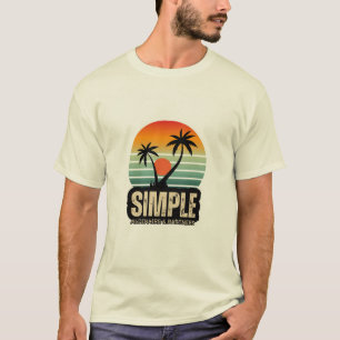 Simple T-Shirt Graphique Homme Coucher de Soleil P