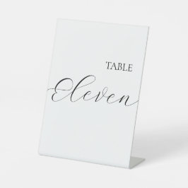 Simple Table Number Eleven  Sockelschild