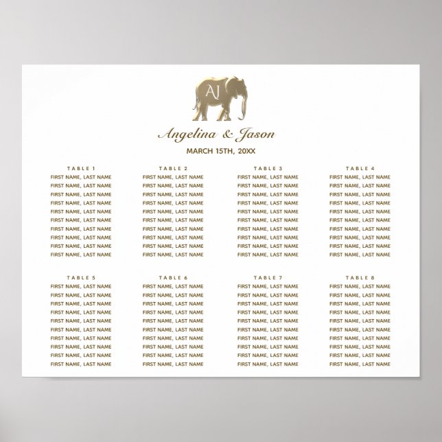 Simple Tableau de Mariage en Or (Devant)