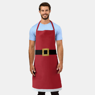 Simple tablier Père Noël avec courroie d'or