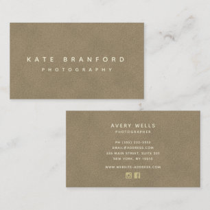Simple Tan Modern Minimalistisch Beruflich Visitenkarte