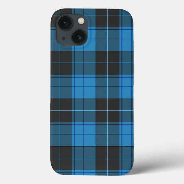 Simple tartan pattern in dark blue Case-Mate iPhone hülle (Rückseite)