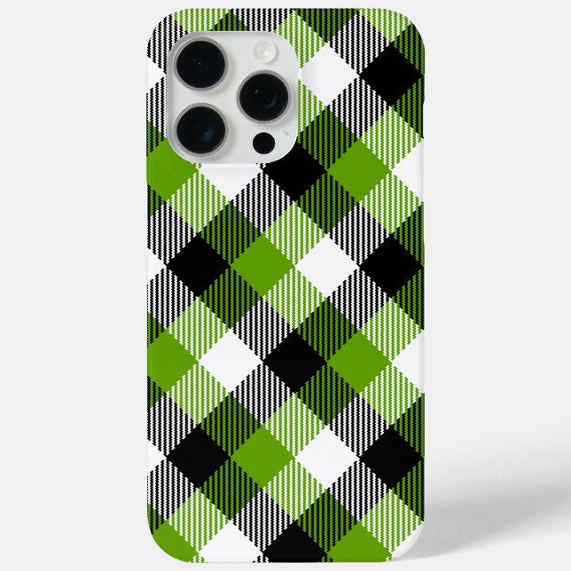 Simple Tartan Plaid Neon Green Case-Mate iPhone Hülle (Rückseite)