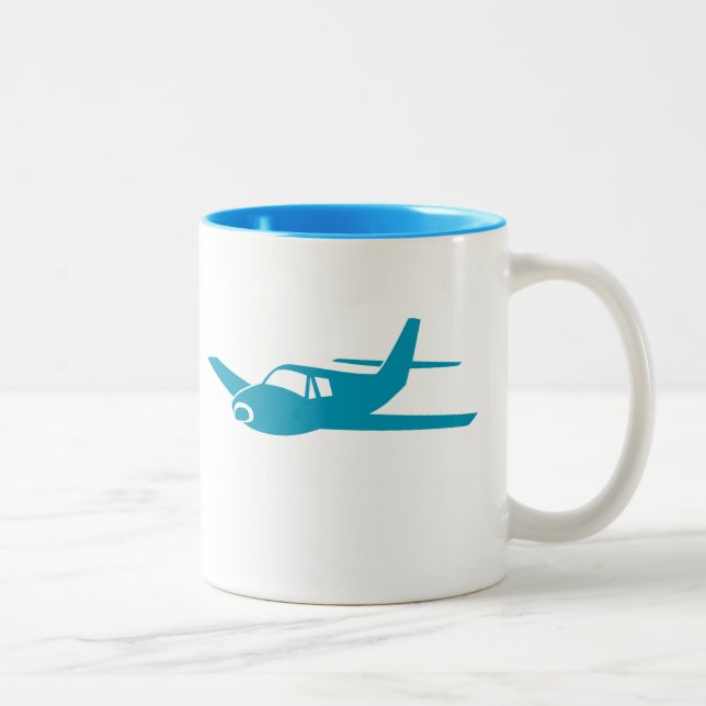 Simple tasse à café d'avion bleu (Droit)