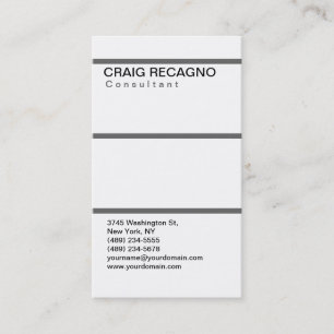 Simple tendance Cute Carte de visite noir blanc cl