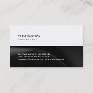 Simple tendance Cute Carte de visite noir blanc cl