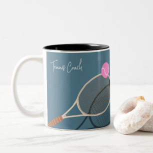 Simple Tennis Modern Pastel Zweifarbige Tasse
