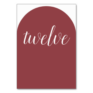 Simple Terra Rosa Rounded Tischnummer