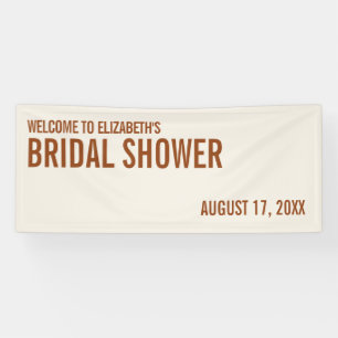 Simple Terracotta Typografy Brautparty Welcome Banner