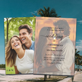 Simple Text Overlay Photo Wedding Einladung