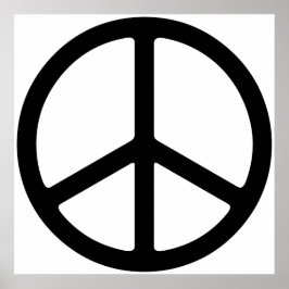 Simple Thin Peace Symbol Art Print Poster