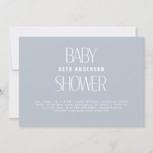 Simple Things Dusty Blue Babyparty Einladung