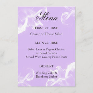 Simple Tiger Lily Floral Wedding Menu Menükarte