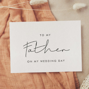 Simple To my father on my wedding day card Einladung