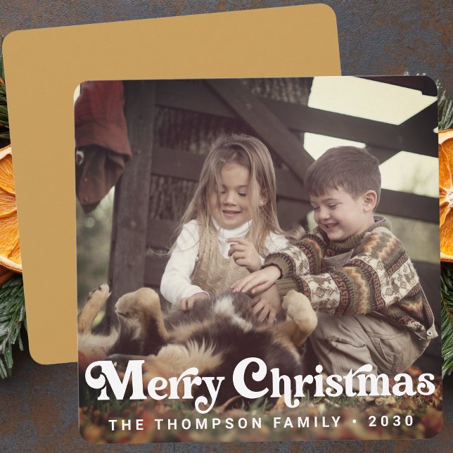 Simple Trendy Retro Typografy Foto Weihnachten (Von Creator hochgeladen)