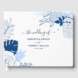 Simple Tropical Blätter Gästebuch