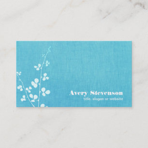 Simple Turquoise Bleu Lin Carte de visite