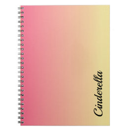 Simple two toned pink and gold personalized name notizblock