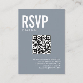 Simple Typografy Wedding Website QR Code UAWG Begleitkarte
