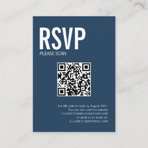 Simple Typografy Wedding Website QR Code UAWG Begleitkarte