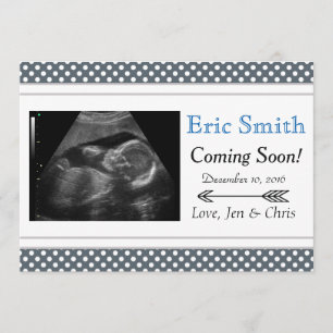 Simple Unisex Ultrasound Baby Faire-part