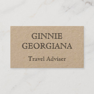 Simple Vintage Look Conseiller de voyage Carte de 