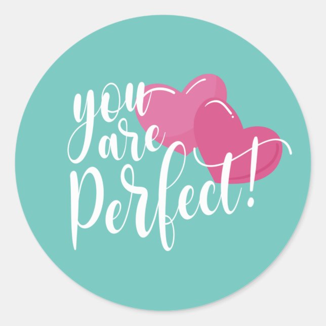 Simple Vous Êtes Parfait Valentine | Sticker (Devant)