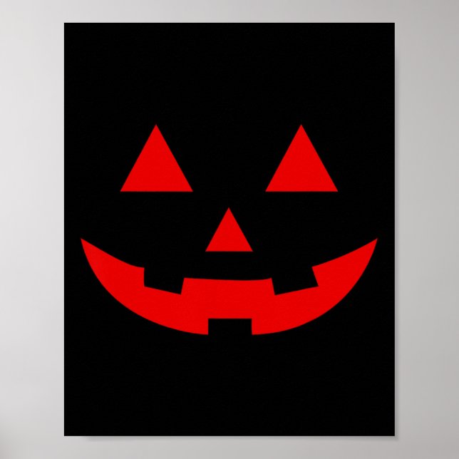 Simple Watermelon Kürbislaterne Summer Halloween Poster (Vorne)