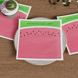 Simple Watermelon Pink und Green Summer GRILLEN Pa Serviette