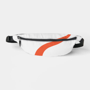Simple Waves 3 - Orange und Weiß Bauchtasche