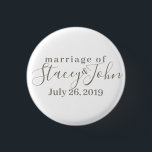 Simple Wedding Bridal Button<br><div class="desc">Brautknopf Hochzeit. Eine großartige Option für Ihren besonderen Tag. Verwenden Sie die Vorlage,  um Ihre eigene Hochzeitsbridal-Taste zu erstellen.</div>