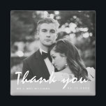 Simple Wedding Foto Vielen Dank für Ihr Interesse  Magnet<br><div class="desc">Dieses moderne Foto danken Ihnen für die Magnete wurden für Ihr Schwarz-Weiß Hochzeitsgeschenk Foto. Passen Sie mit Ihrem Foto, Namen und Hochzeitsdatum an und schicken Sie Ihre E-Mail an Familie und Freunde. Ein großartiger Weg, um Ihnen zu danken und ihnen einen Sake aus Ihrer Hochzeit zu geben, werden sie für...</div>