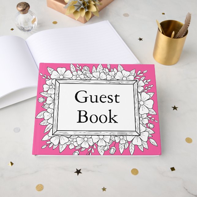 simple Wedding guestbook Gästebuch (Vorderseite Offen)
