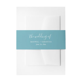 Simple Wedding Invitation Belly Band