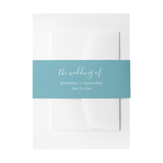 Simple Wedding Invitation Belly Band (Vorderseite Beispiel)