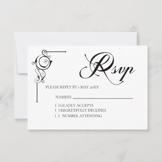 Simple Wedding RSVP card (Vorderseite)