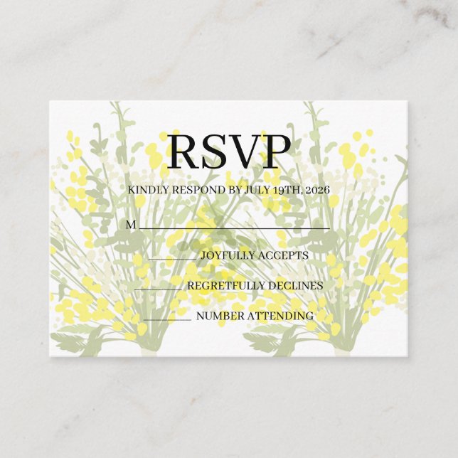 Simple Wedding RSVP Enclosure Card Begleitkarte (Vorderseite)