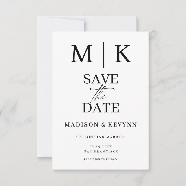 Simple Wedding Save The Date (Vorderseite)