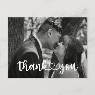 Simple Wedding Thank You Card Postkarte